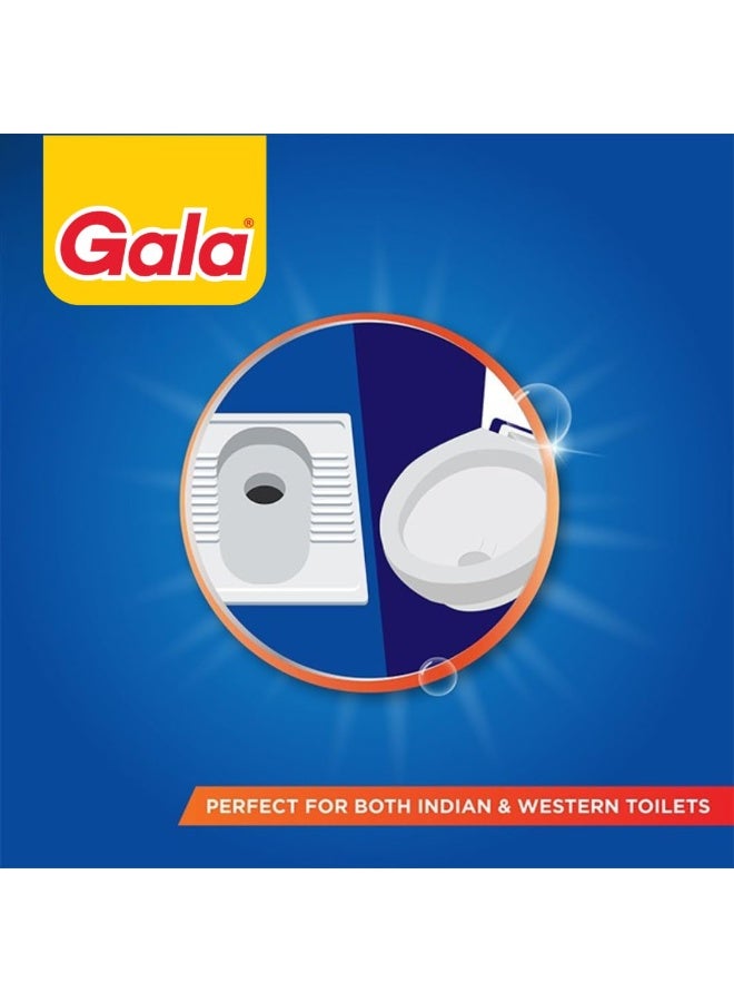 Gala Antibac Double Hockey Antibacteria Toilet Brush, Toilet Brush for Western and Indian Toilet, Bathroom Brush for Toilet Cleaning (White and red,Pack of 1) - Image 2